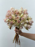 Featherlight Blush – pale feathery dried blooms bouquet